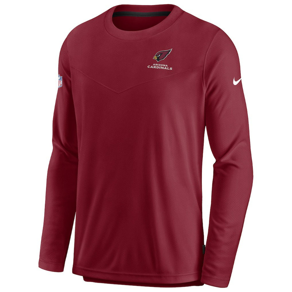 Arizona Cardinals Sideline Lockup Performance Pullover Sweatshirt - Cardinal - Nike