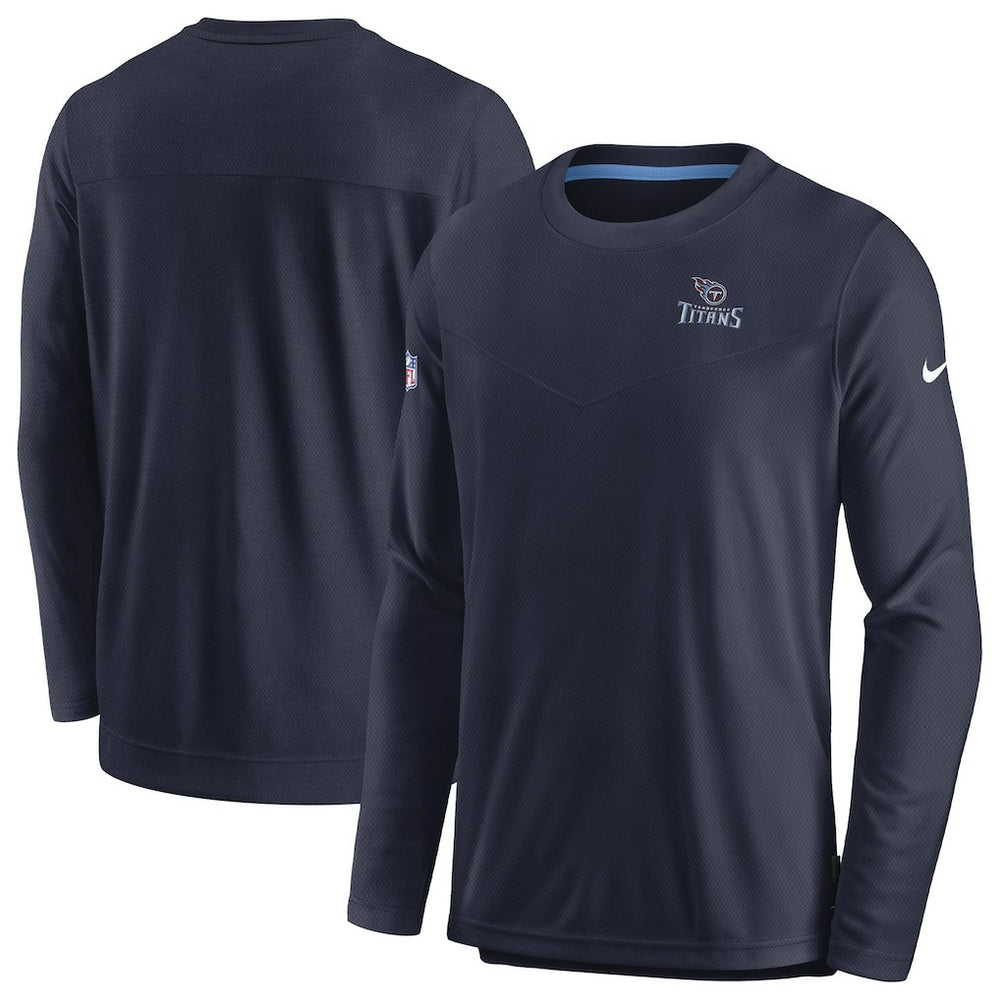 Tennessee Titans Sideline Lockup Performance Pullover Sweatshirt - Navy - Nike