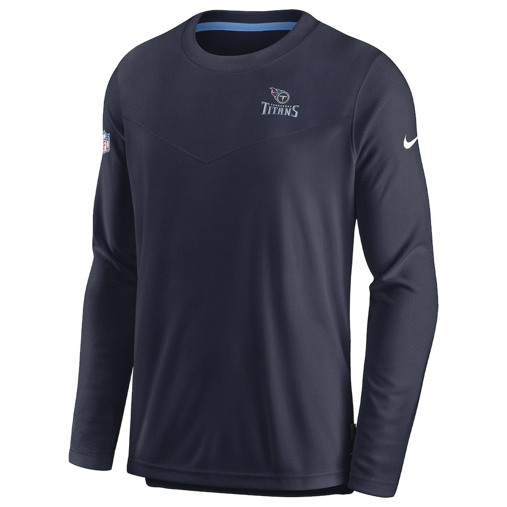 Tennessee Titans Sideline Lockup Performance Pullover Sweatshirt - Navy - Nike