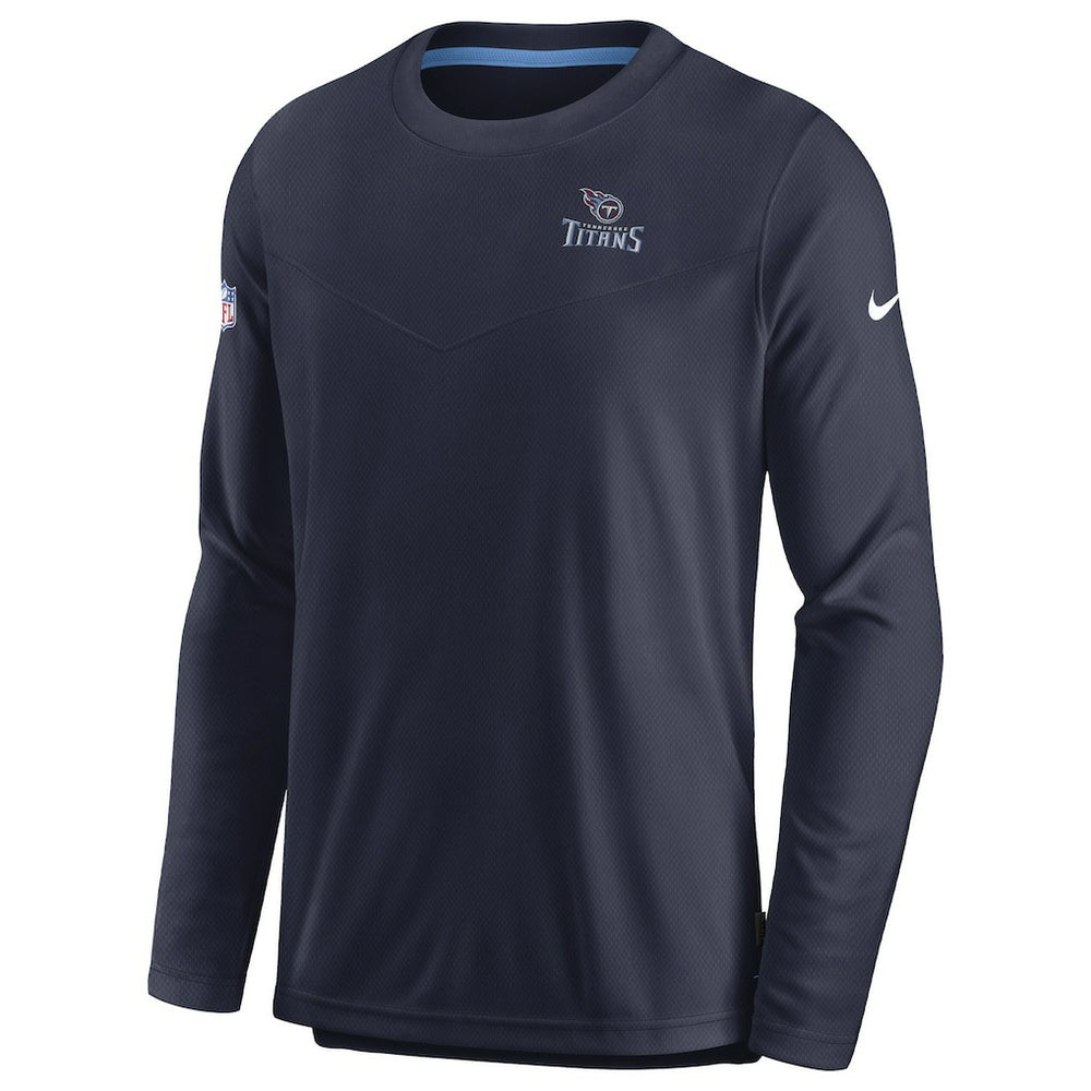 Tennessee Titans Sideline Lockup Performance Pullover Sweatshirt - Navy - Nike