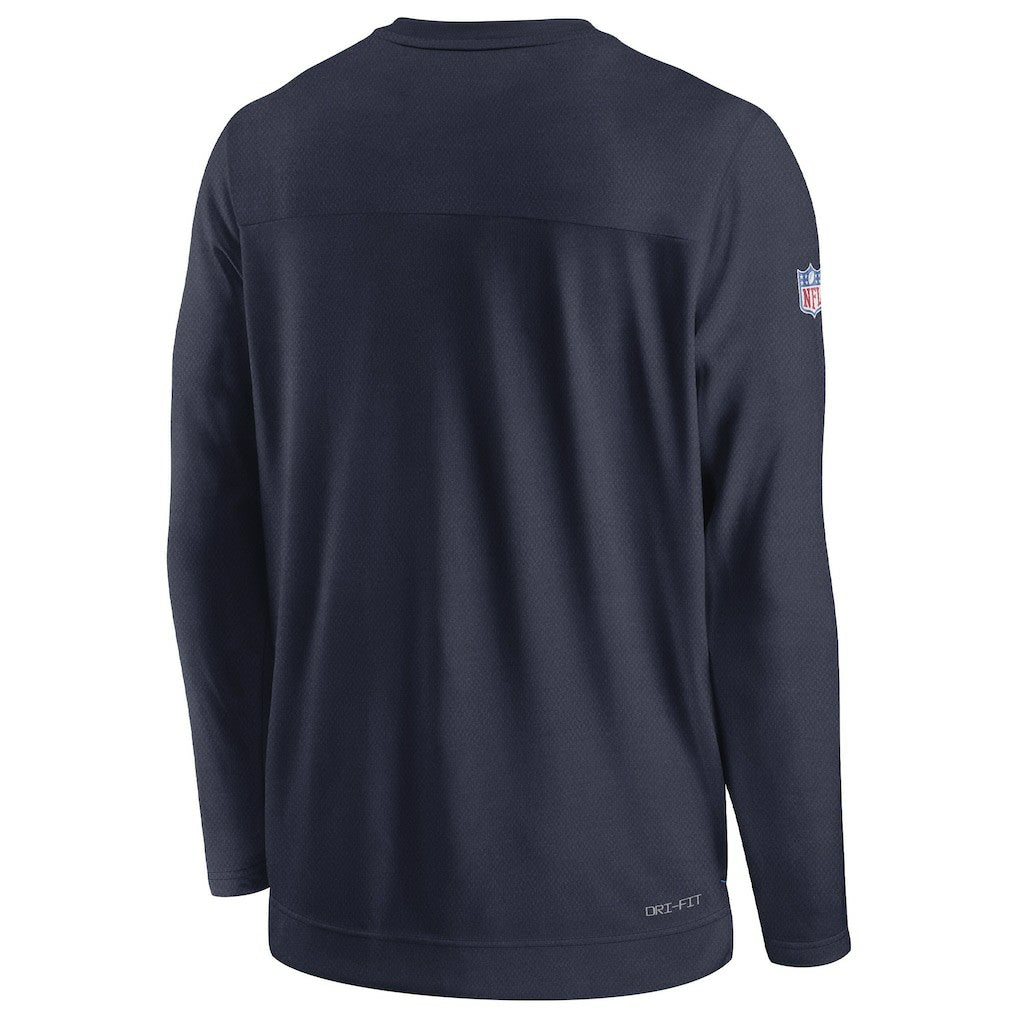Tennessee Titans Sideline Lockup Performance Pullover Sweatshirt - Navy - Nike