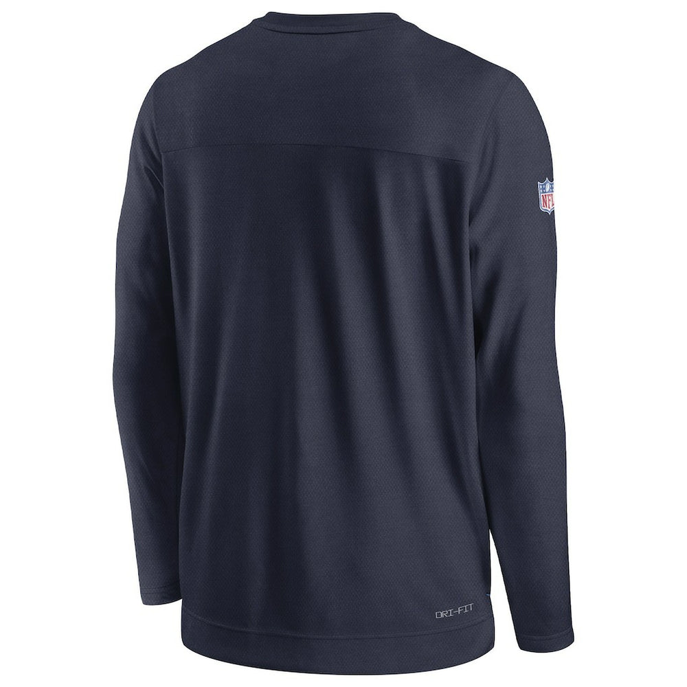 Tennessee Titans Sideline Lockup Performance Pullover Sweatshirt - Navy - Nike