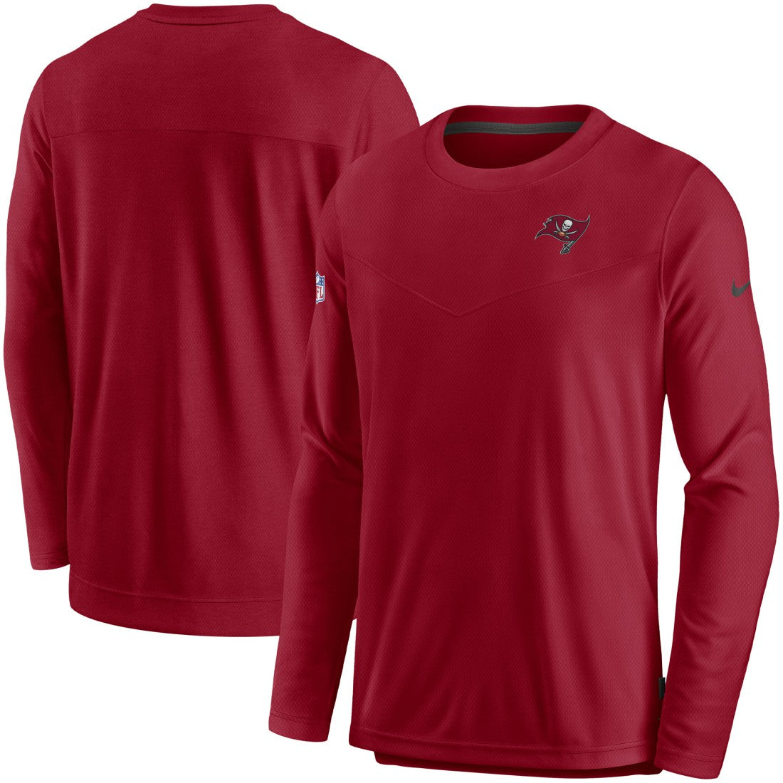 Tampa Bay Buccaneers Sideline Lockup Performance Pullover Sweatshirt - Red - Nike
