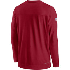 Tampa Bay Buccaneers Sideline Lockup Performance Pullover Sweatshirt - Red - Nike