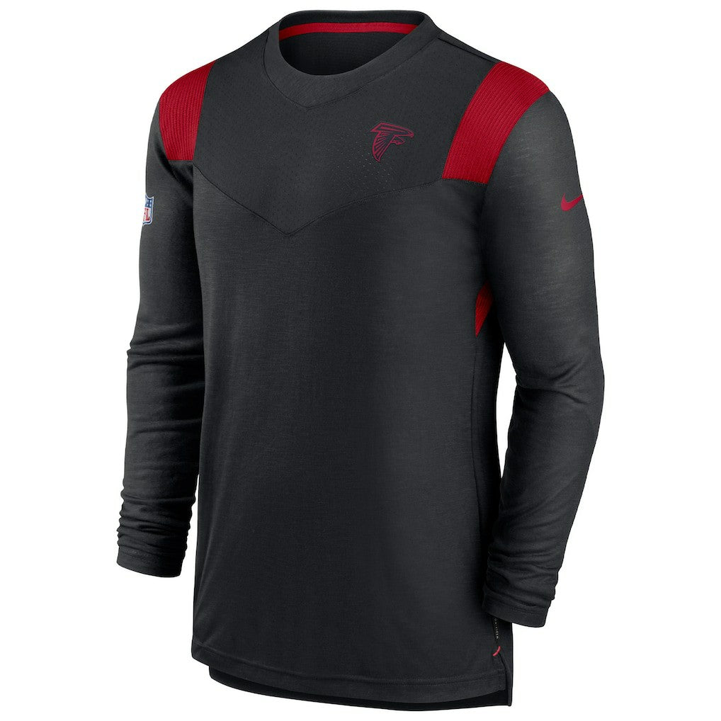 Atlanta Falcons Sideline Tonal Logo Performance Player Long Sleeve T-Shirt - Black - Nike