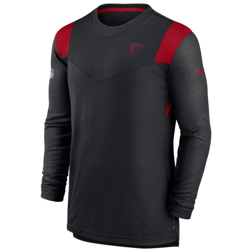 Atlanta Falcons Sideline Tonal Logo Performance Player Long Sleeve T-Shirt - Black - Nike