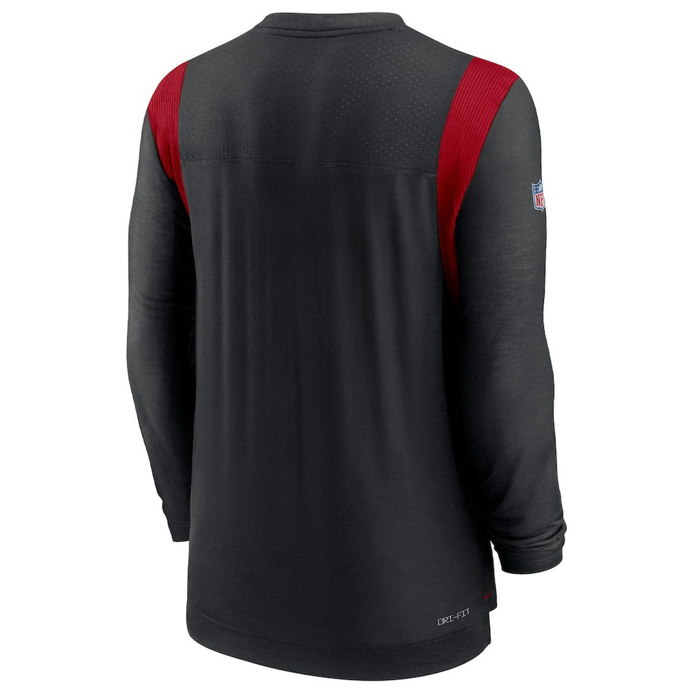 Atlanta Falcons Sideline Tonal Logo Performance Player Long Sleeve T-Shirt - Black - Nike