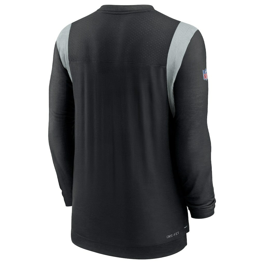 Las Vegas Raiders Sideline Tonal Logo Performance Player Long Sleeve T-Shirt - Black - Nike