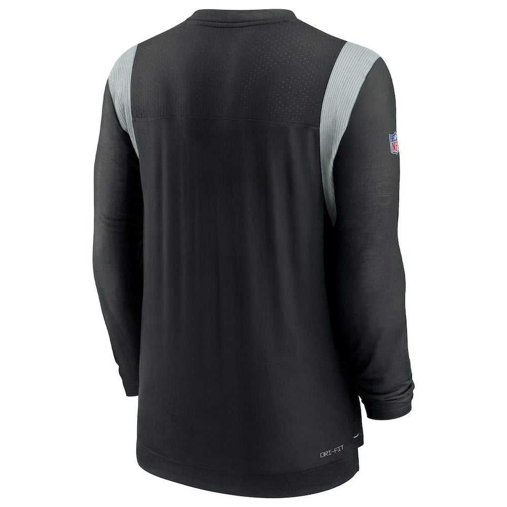 Las Vegas Raiders Sideline Tonal Logo Performance Player Long Sleeve T-Shirt - Black - Nike