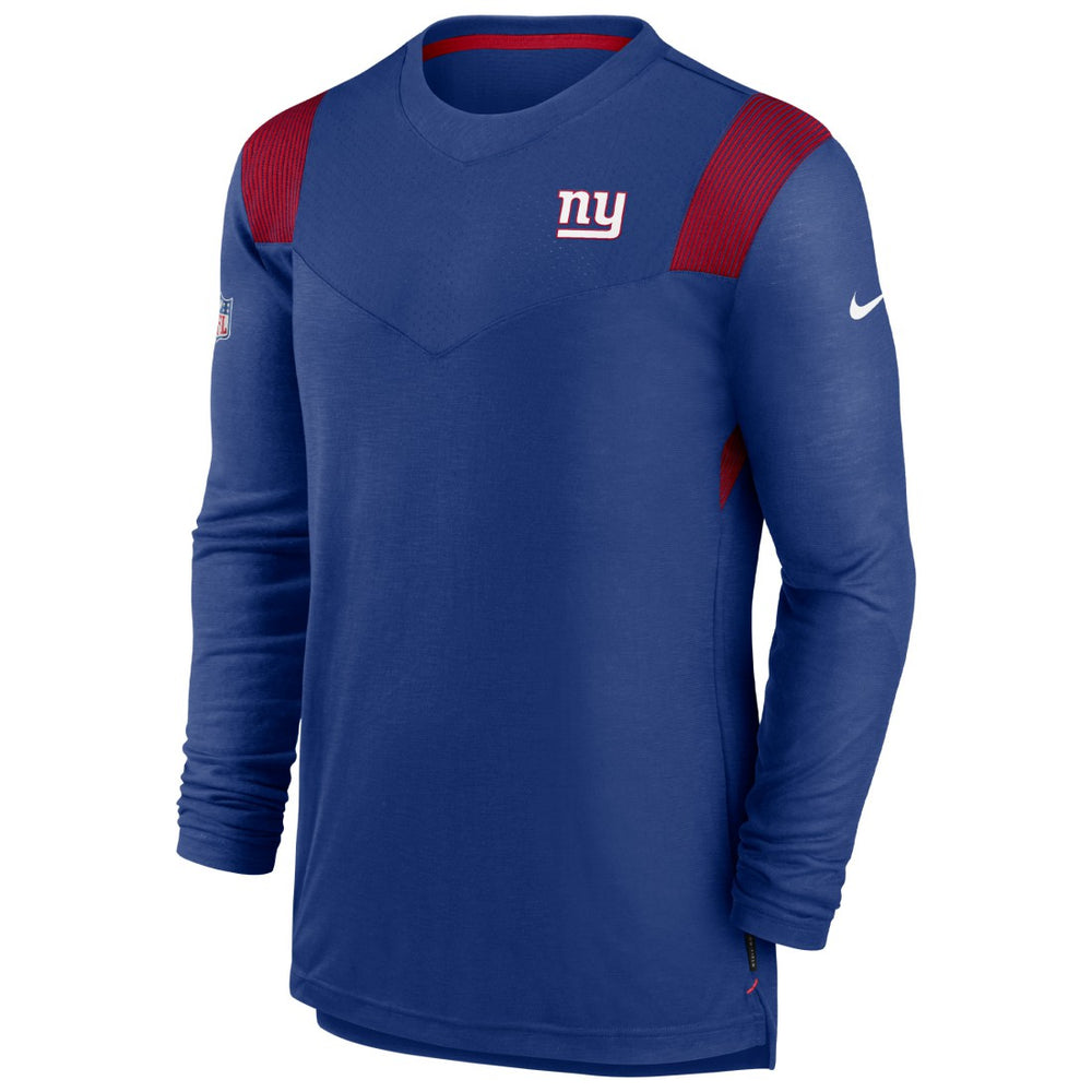 New York Giants Sideline Tonal Logo Performance Player Long Sleeve T-Shirt - Royal - Nike