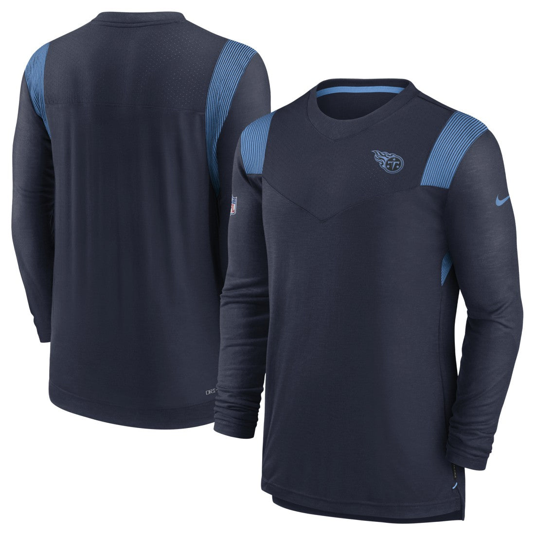Tennessee Titans Sideline Tonal Logo Performance Player Long Sleeve T-Shirt - Navy - Nike