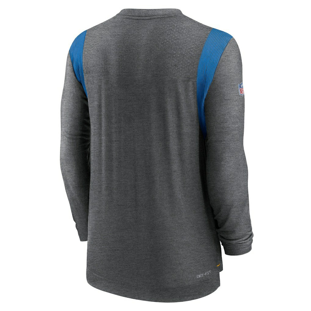 Los Angeles Chargers Sideline Tonal Logo Performance Player Long Sleeve T-Shirt - Charcoal - Nike