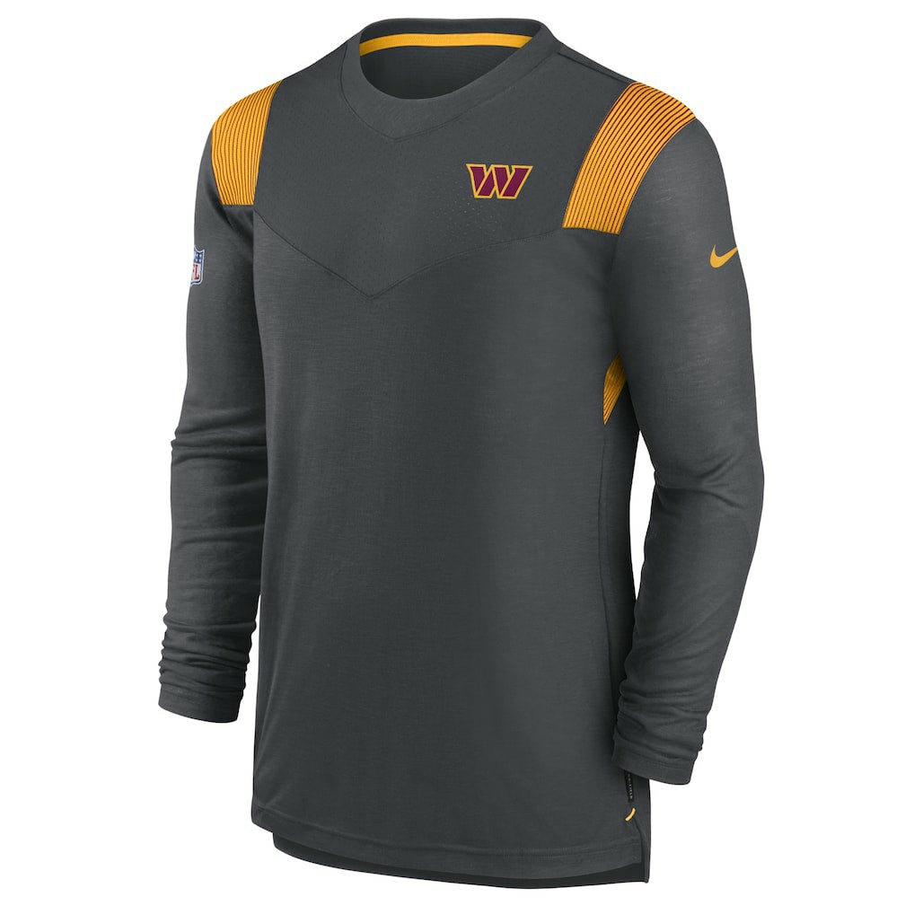 Washington Commanders Sideline Tonal Logo Performance Player Long Sleeve T-Shirt - Charcoal - Nike