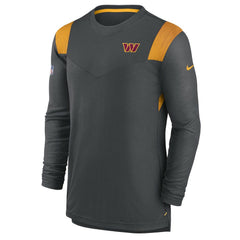 Washington Commanders Sideline Tonal Logo Performance Player Long Sleeve T-Shirt - Charcoal - Nike