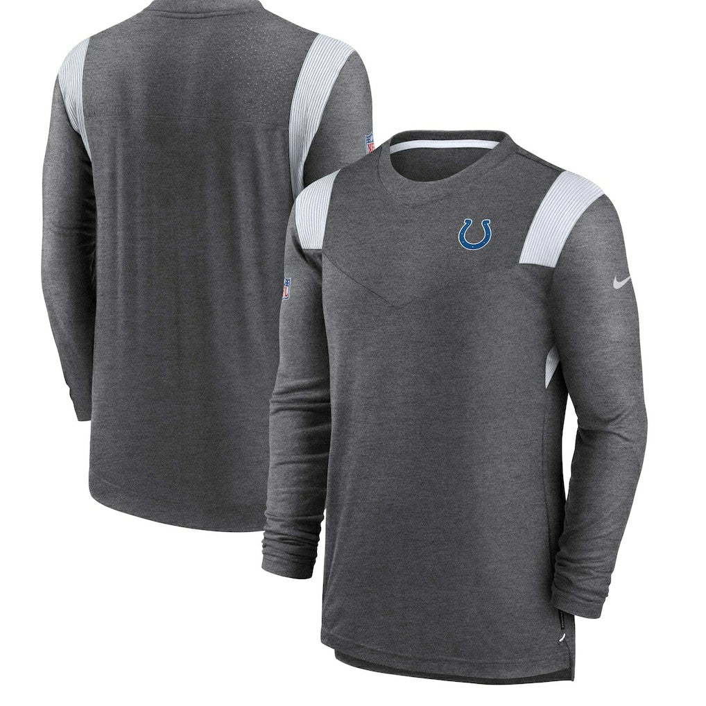 Indianapolis Colts Sideline Tonal Logo Performance Player Long Sleeve T-Shirt - Charcoal - Nike
