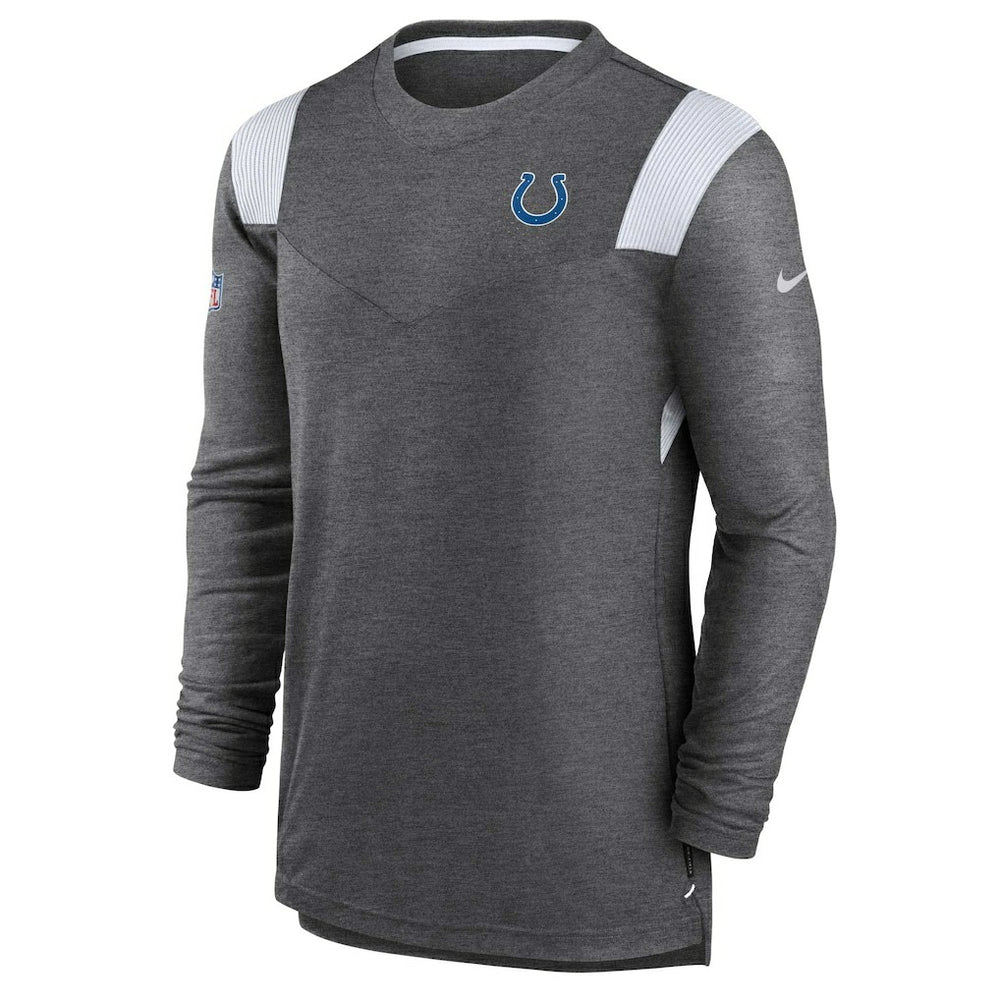 Indianapolis Colts Sideline Tonal Logo Performance Player Long Sleeve T-Shirt - Charcoal - Nike