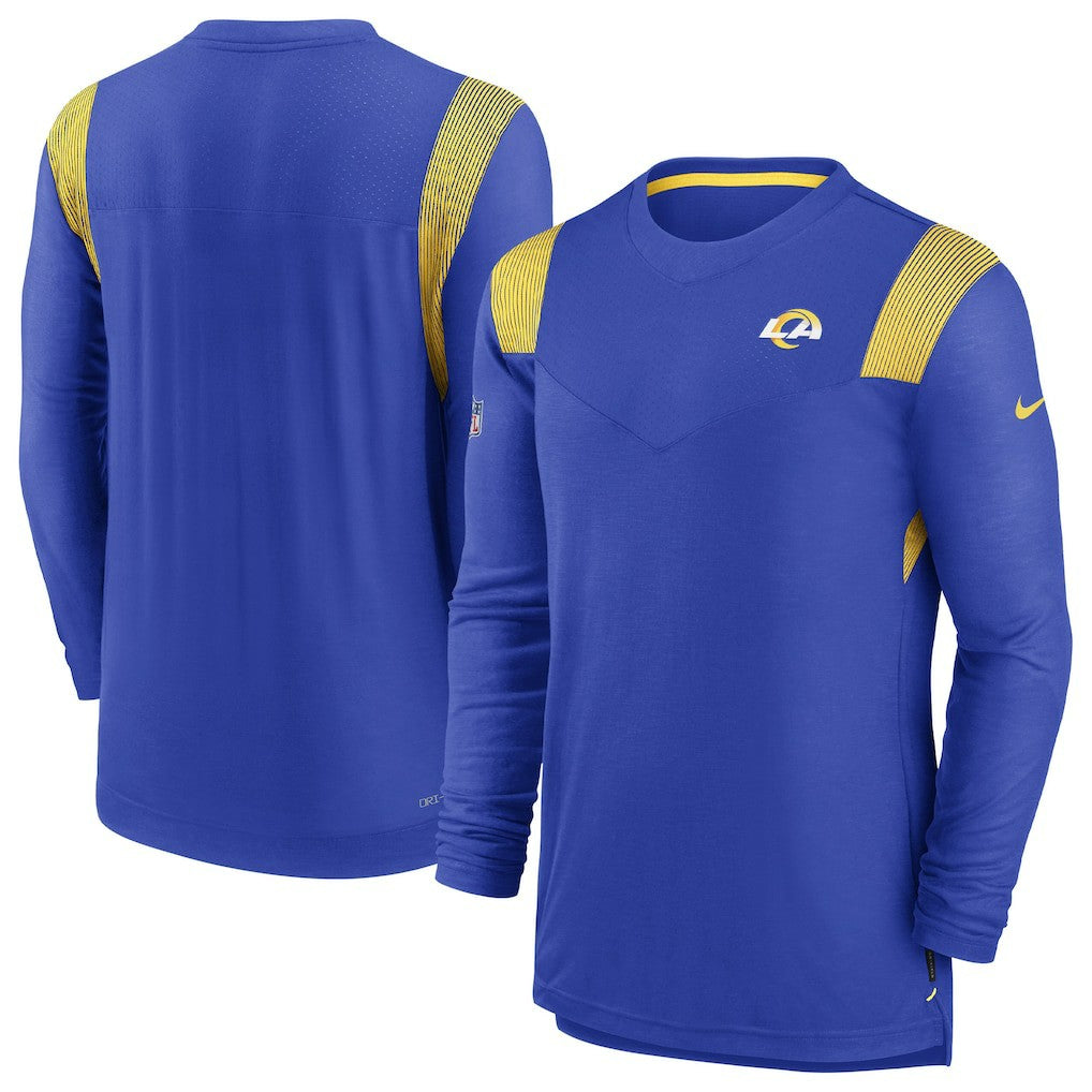 Los Angeles Rams Sideline Tonal Logo Performance Player Long Sleeve T-Shirt - Royal - Nike