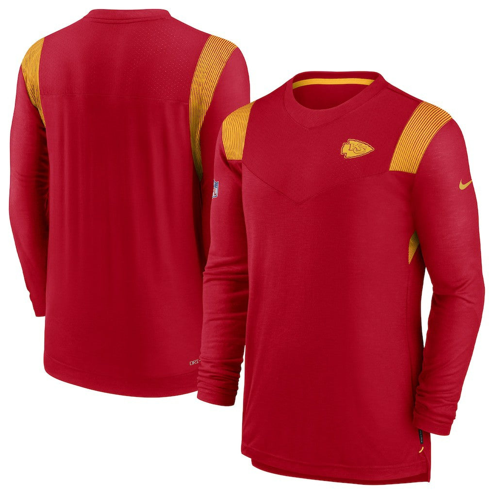 Kansas City Chiefs Sideline Tonal Logo Performance Player Long Sleeve T-Shirt - Red - Nike