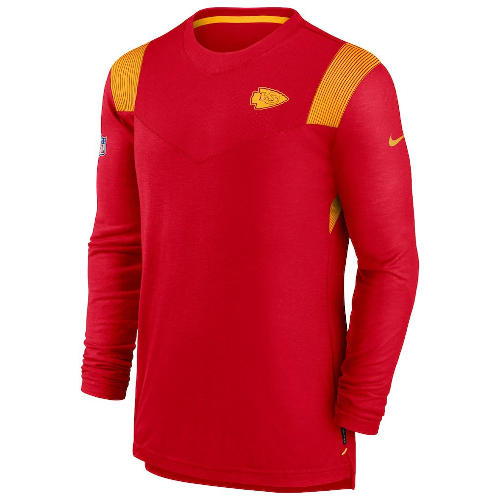 Kansas City Chiefs Sideline Tonal Logo Performance Player Long Sleeve T-Shirt - Red - Nike