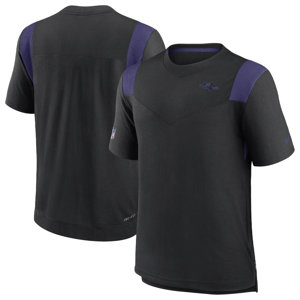 Baltimore Ravens Sideline Tonal Logo Performance Player T-Shirt - Black - Nike