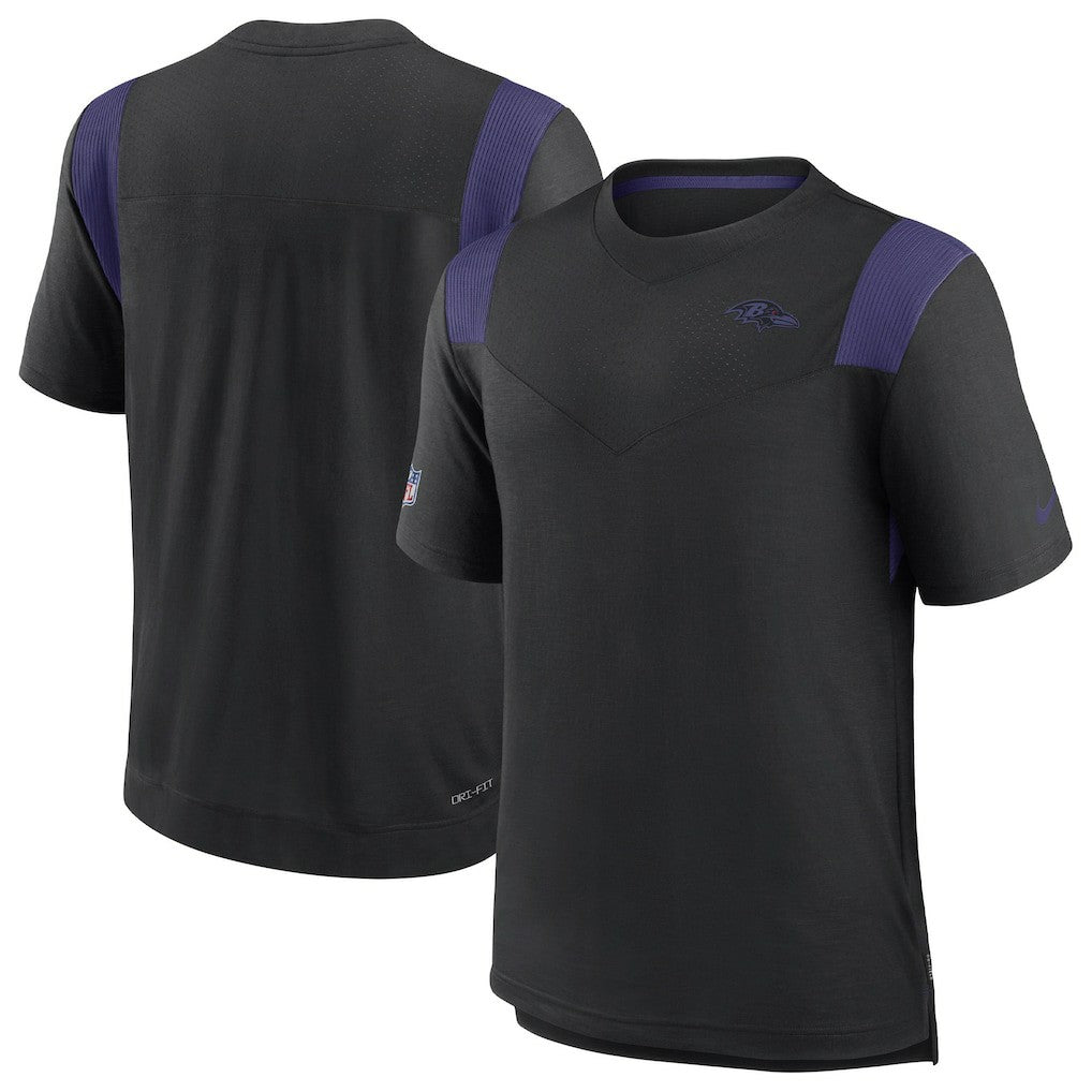 Baltimore Ravens Sideline Tonal Logo Performance Player T-Shirt - Black - Nike