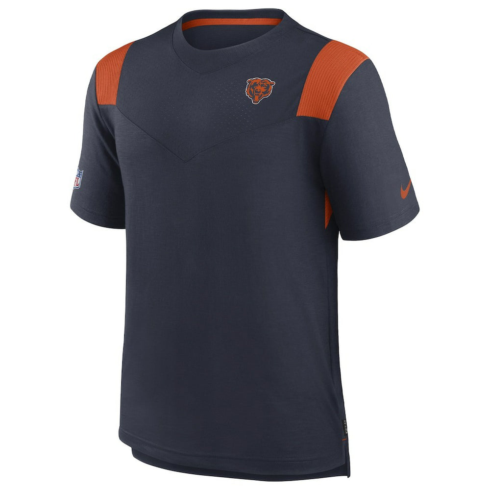 Chicago Bears Sideline Tonal Logo Performance Player T-Shirt - Navy - Nike