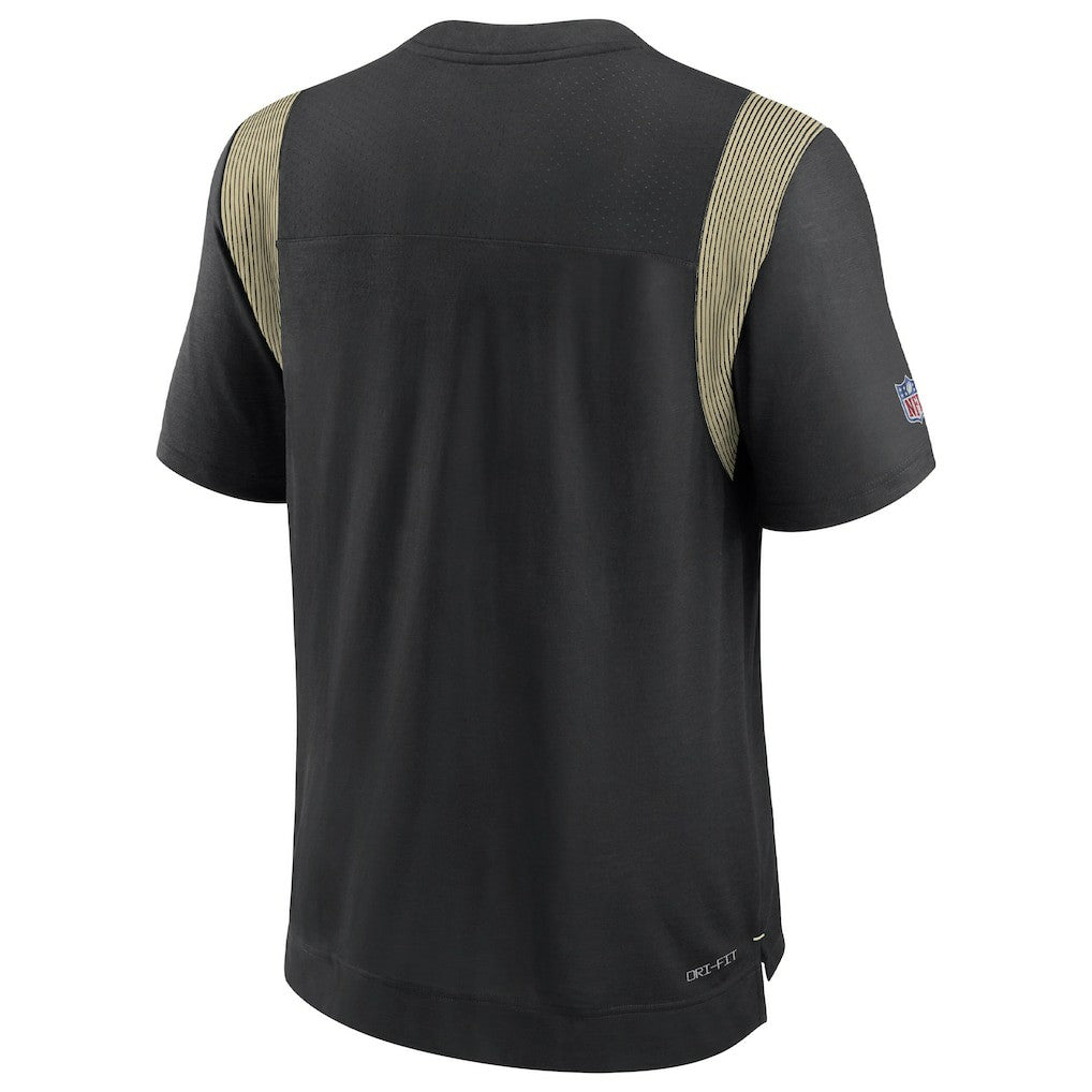 New Orleans Saints Sideline Tonal Logo Performance Player T-Shirt - Black - Nike