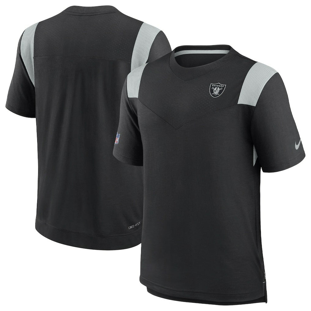 Las Vegas Raiders 2022 Sideline Tonal Logo Performance Player T-Shirt - Black - Nike