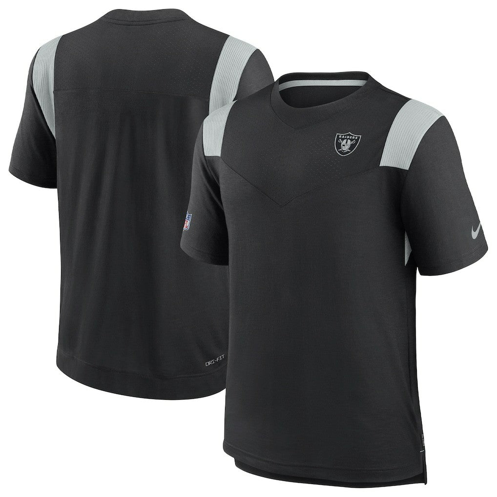 Las Vegas Raiders 2022 Sideline Tonal Logo Performance Player T-Shirt - Black - Nike