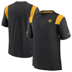 Pittsburgh Steelers Sideline Tonal Logo Performance Player T-Shirt - Black - Nike