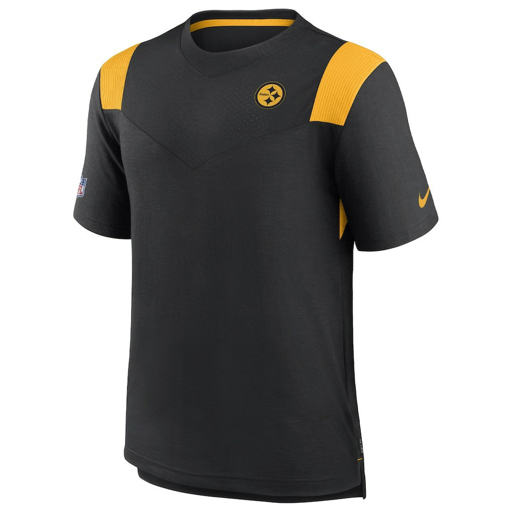 Pittsburgh Steelers Sideline Tonal Logo Performance Player T-Shirt - Black - Nike
