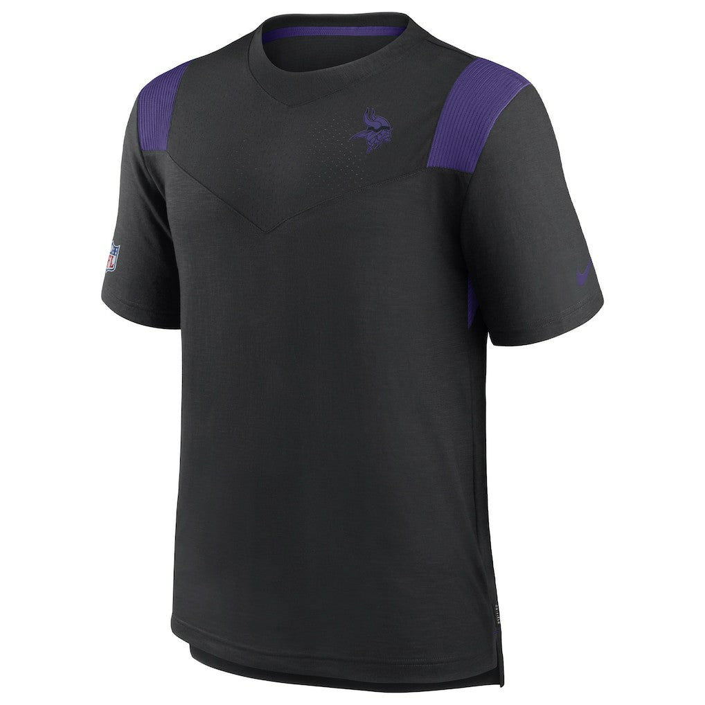 Minnesota Vikings Sideline Tonal Logo Performance Player T-Shirt - Black - Nike