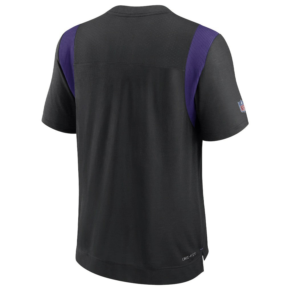 Minnesota Vikings Sideline Tonal Logo Performance Player T-Shirt - Black - Nike