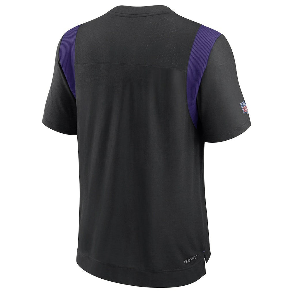 Minnesota Vikings Sideline Tonal Logo Performance Player T-Shirt - Black - Nike