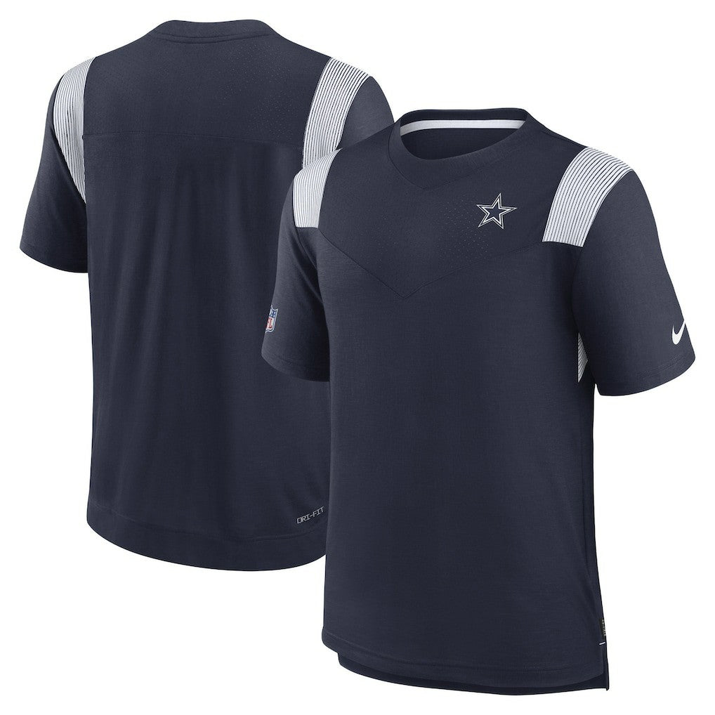 Dallas Cowboys Sideline Tonal Logo Performance Player T-Shirt - Navy - Nike