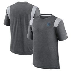 Indianapolis Colts Sideline Tonal Logo Performance Player T-Shirt - Heather Charcoal - Nike