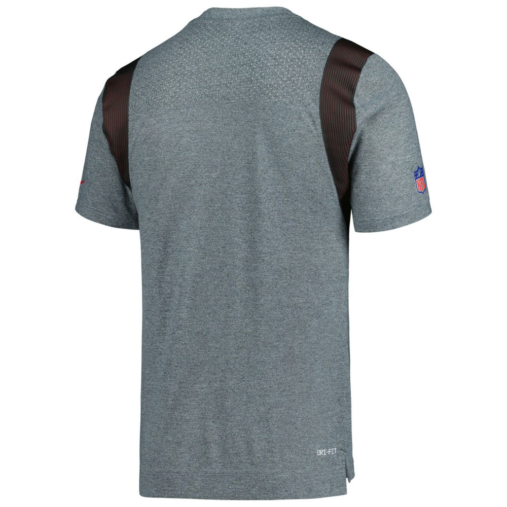 Tampa Bay Buccaneers Sideline Tonal Logo Performance Player T-Shirt - Pewter - Nike