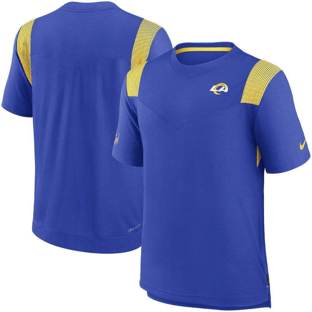 Los Angeles Rams Sideline Tonal Logo Performance Player T-Shirt - Royal - Nike