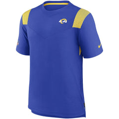 Los Angeles Rams Sideline Tonal Logo Performance Player T-Shirt - Royal - Nike
