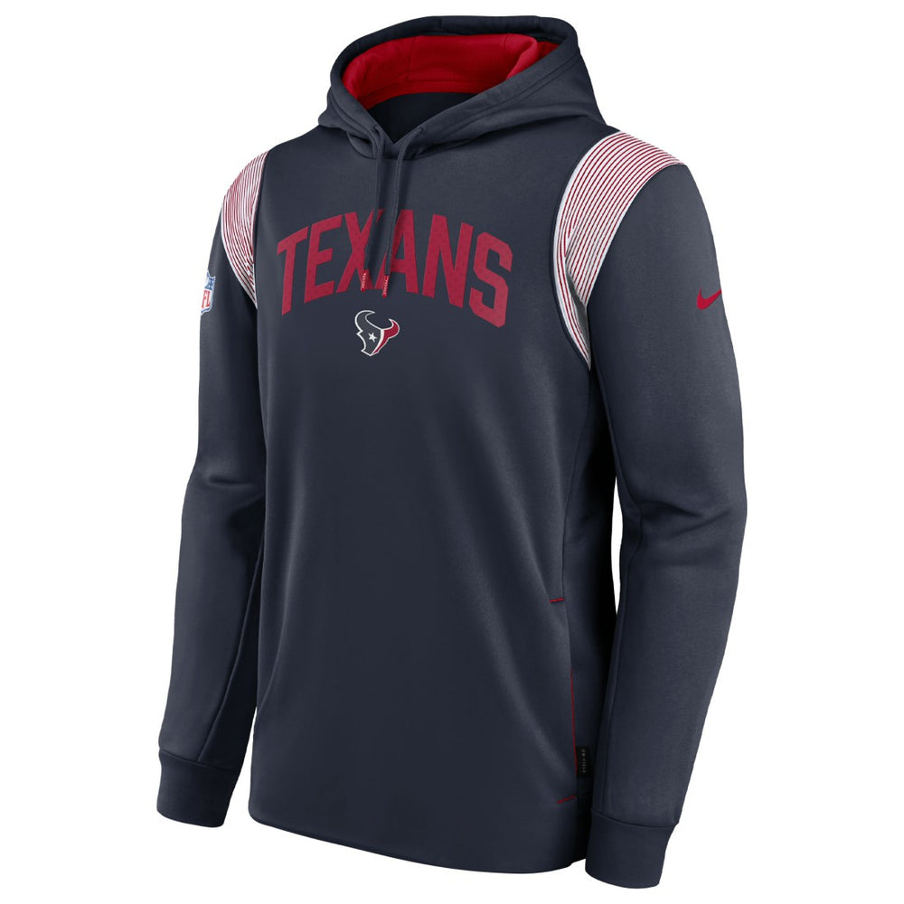 Houston Texans Sideline Athletic Stack Performance Pullover Hoodie - Navy - Nike