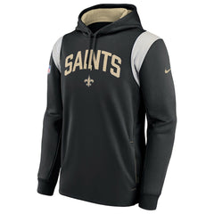 New Orleans Saints Sideline Athletic Stack Performance Pullover Hoodie - Black - Nike