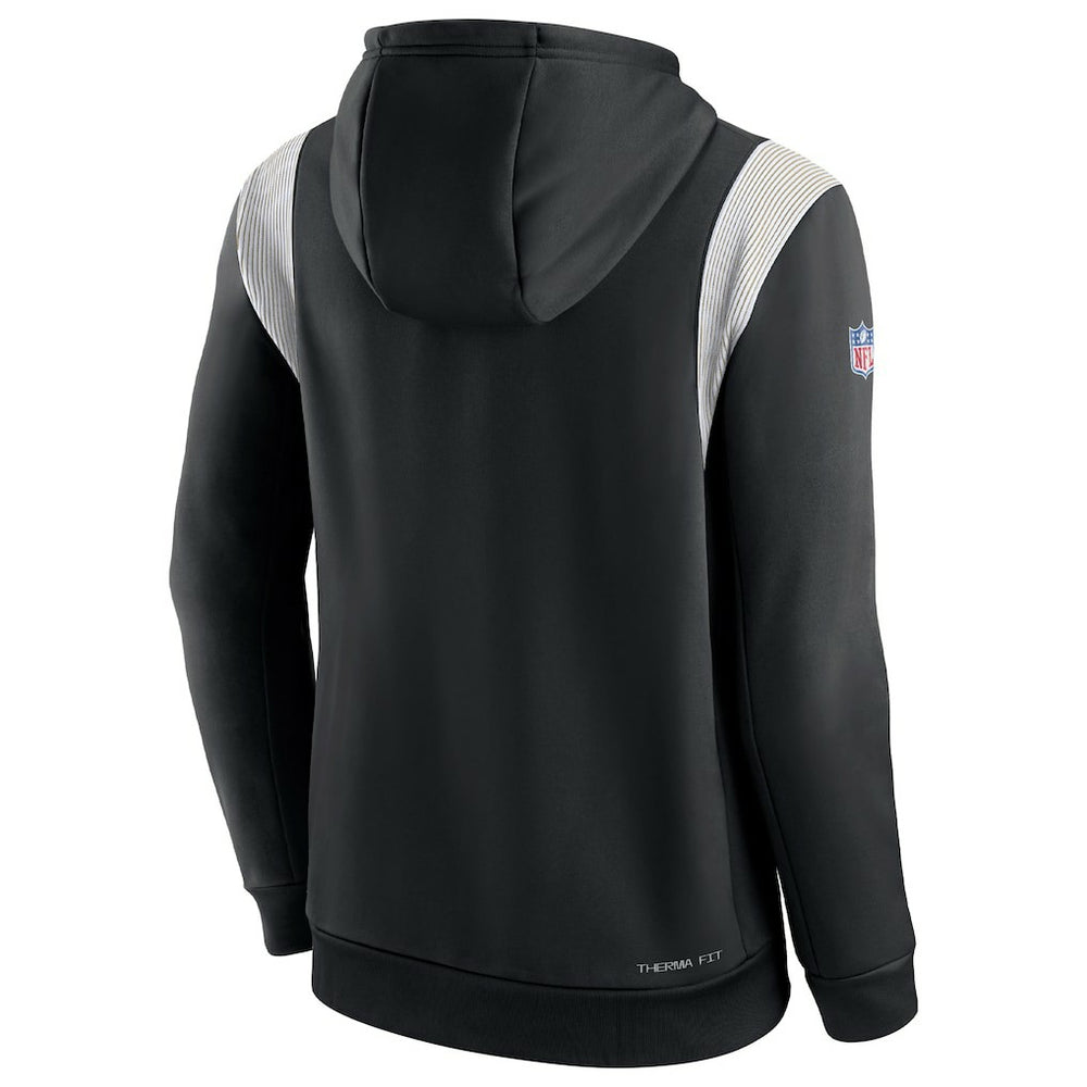 New Orleans Saints Sideline Athletic Stack Performance Pullover Hoodie - Black - Nike