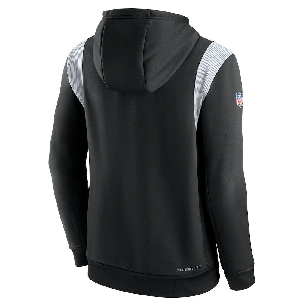 Las Vegas Raiders Sideline Athletic Stack Performance Pullover Hoodie - Black - Nike