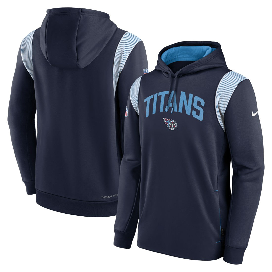 Tennessee Titans Sideline Athletic Stack Performance Pullover Hoodie - Navy - Nike