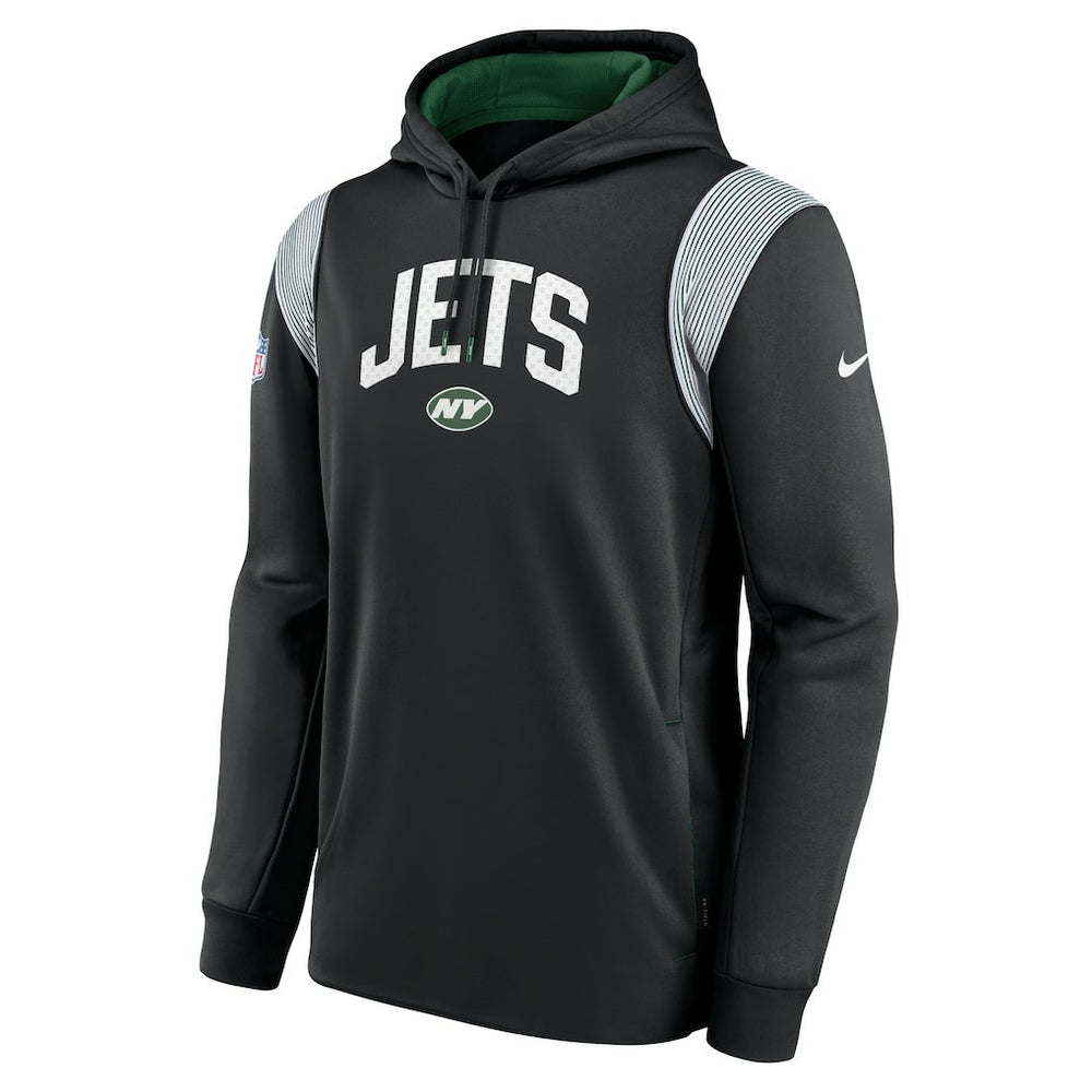 New York Jets Sideline Athletic Stack Performance Pullover Hoodie - Black - Nike