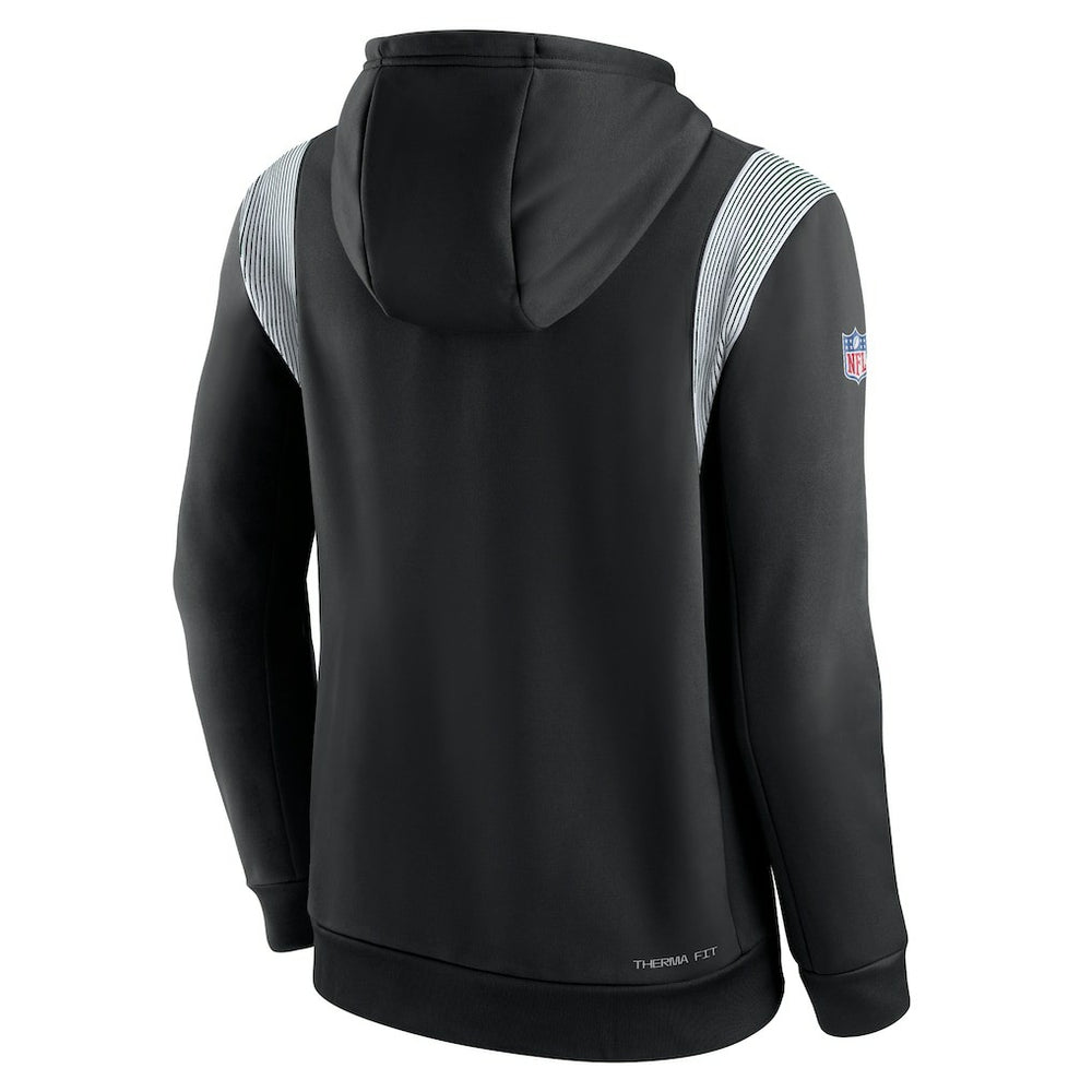 New York Jets Sideline Athletic Stack Performance Pullover Hoodie - Black - Nike