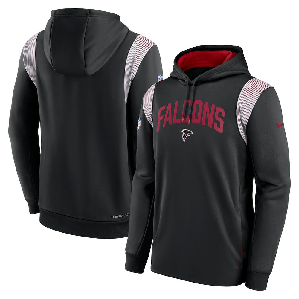 Atlanta Falcons Sideline Athletic Stack Performance Pullover Hoodie - Black - Nike