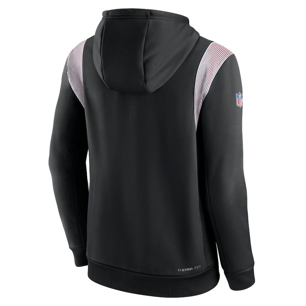 Atlanta Falcons Sideline Athletic Stack Performance Pullover Hoodie - Black - Nike