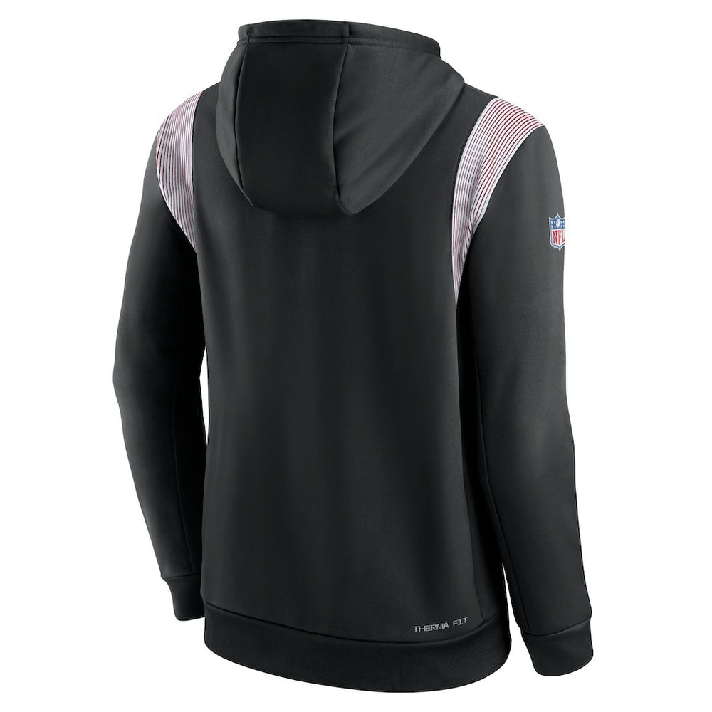 Atlanta Falcons Sideline Athletic Stack Performance Pullover Hoodie - Black - Nike