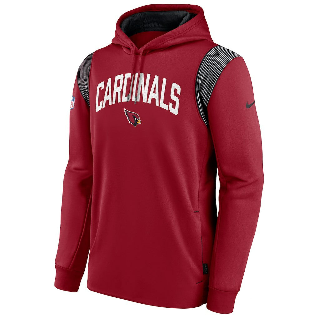 Arizona Cardinals Sideline Athletic Stack Performance Pullover Hoodie - Cardinal - Nike
